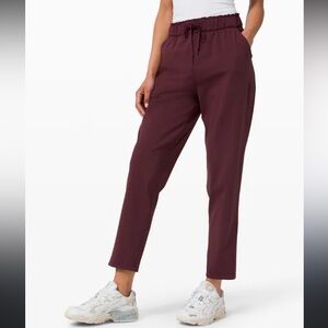 lululemon athletica keep moving pant Women's Burgundy Straight Leg Pants